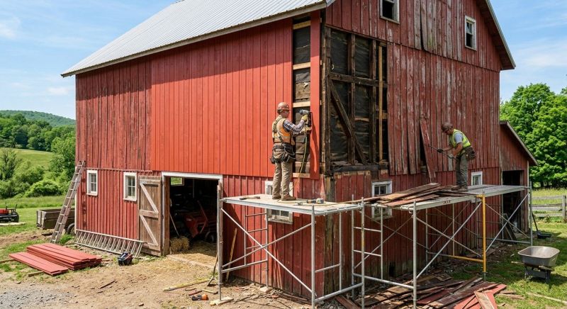 Barn Siding Replacement in Carrboro, NC