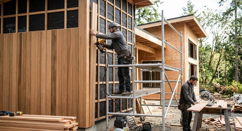 Cedar Cladding Installation in Chatham County, NC