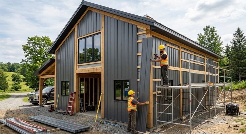 Metal Barn Siding Installation in Chatham County, NC