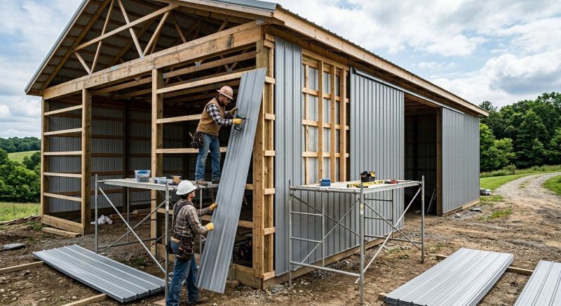 Metal Barn Siding Installation in Chatham County, NC