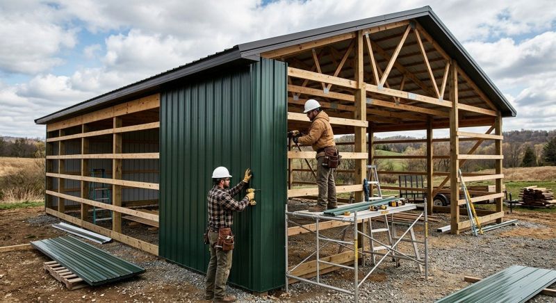 Pole Barn Siding Installation in Chatham County, NC