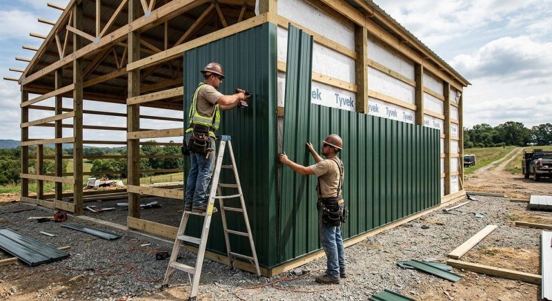 Pole Barn Siding Installation in Chatham County, NC